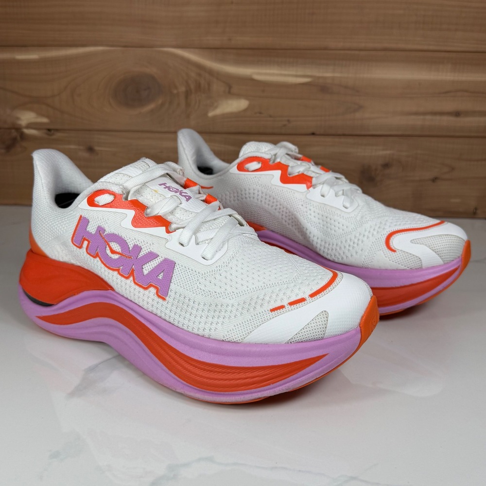 Hoka One One Skyward X Womens Size US 7.5B Frost/Lupine Lace Up Running Shoes - Picture 7 of 16